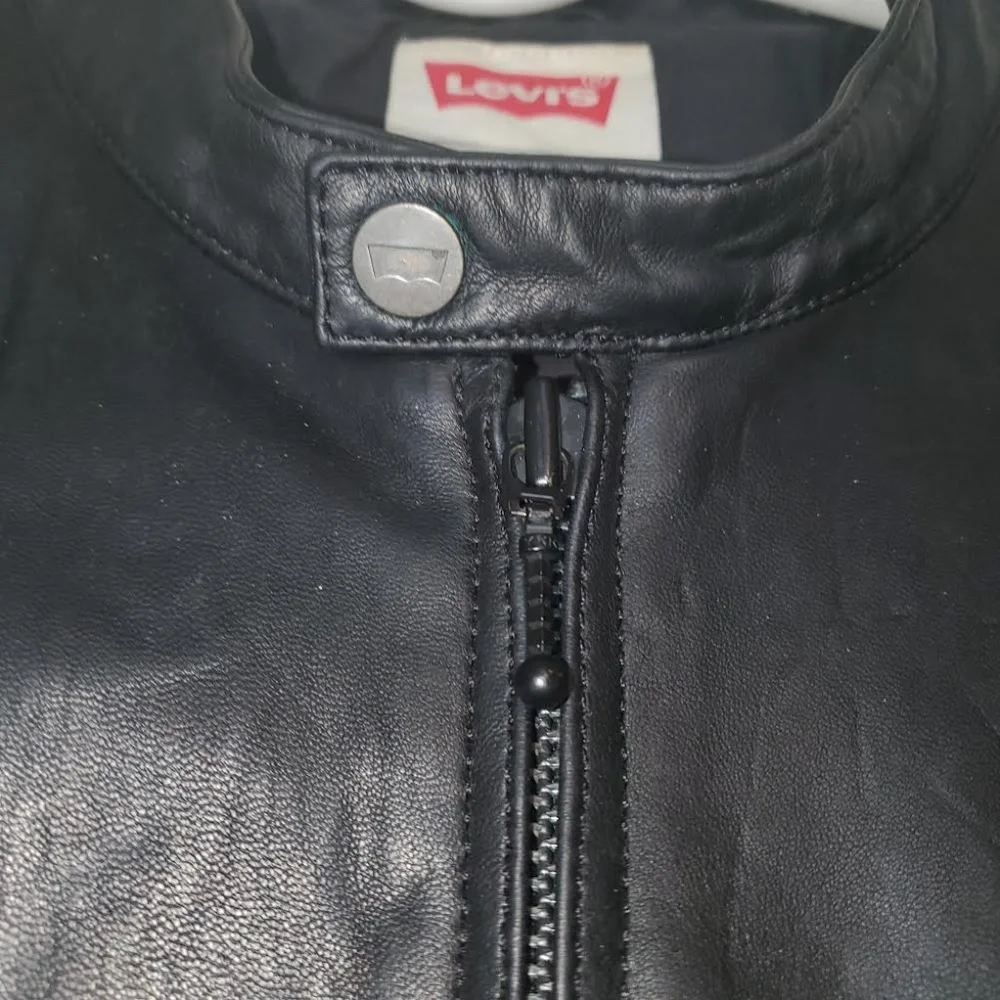 Mens Premium Black Cafe Racer Lambskin Leather Jacket - Picture 7 of 16